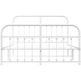  Metalni okvir kreveta uzglavlje i podnožje bijeli 140x200 cm | shoptok.hr