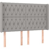 Maison Chic vzglavna omarica - nočna omarica - posteljna omarica z ušesi svetlo sivo 147x16x118/128 cm blago, (21712126) Cene