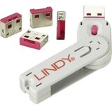 Lindy USB Port Blocker - Pack of 4, Colour Code: Pink | shoptok.hr