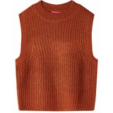  Dječji prsluk pleteni boja konjaka 116 | shoptok.hr