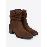 Sergio Leone Brown leather ankle boots with crinkled upper by | shoptok.hr