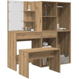  Toaletni stolić s LED-om Artisan hrastovinom izrađenim drvom - hrast artisan 1 1 Cijene
