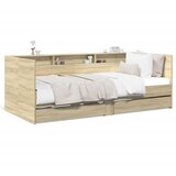  The Living Store Dnevna postelja s predali sonoma hrast 75x190 cm inženirski les - Dnevna Postelja, (21446184) | Shoptok.si