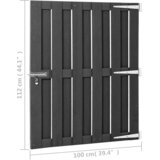  Vrtna vrata od WPC-a 100 x 112 cm siva | shoptok.hr
