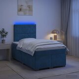  Boxspring krevet s madracem Plava 120 x 190 cm Baršun | shoptok.hr