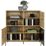 CARRYHOME komoda, črna, barve hrasta | Shoptok.si
