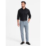 Ombre Men's cotton shirt with pocket REGULAR FIT - black | Eponuda.ba