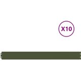 vidaXL Robniki za trato 10 kosov Olivno zelena Hladno valjano jeklo | Shoptok.si
