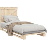 vidaXL Posteljni okvir z vzglavjem 90x200 cm trdna borovina | Shoptok.si