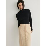 Reserved - Suknja od nabrane tkanine - bež | shoptok.hr