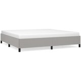 The Living Store Posteljni okvir brez vzmetnice svetlo siv 200x200 cm blago - Posteljni Okvir, (21530463) | Shoptok.si