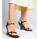 D/CEO marka niezdefiniowana Black women's wedge sandals Jessy | Shoptok.si