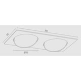  Argon 1046 - Ugradno plafonsko svetlo OLIMP 2xGU10-AR111/12W/230V bela | Eponuda.com
