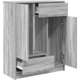 Komoda s ladicama i vratima siva sonoma 73x31x90 cm | Eponuda.ba