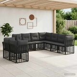  Set vanjskih sofa Crna Poliester | shoptok.hr