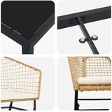 vidaXL 5 Delni Vrtni Jedilni Set z Blazinami Rjava Poli Ratan | Shoptok.si
