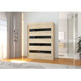 ADRK GARDEROBNA OMARA MARTINEZ(VEČ BARV)-Sonoma hrast/črna | Shoptok.si