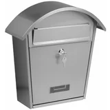 x Poštni nabiralnik (iz jeklene pločevine, srebrn, 36,5 x 13,4 x 38 cm)