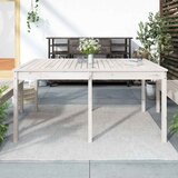  Vrtni stol bijeli 159,5 x 82,5 x 76 cm od masivne borovine | shoptok.hr