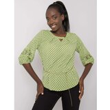 Fashion Hunters Women's green patterned blouse Cene