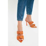 Trendyol Narančaste ženske papuče Plave | bijela Cene