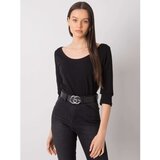 Fashion Hunters RUE PARIS Black smooth women's blouse | shoptok.hr