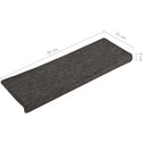  Preproge za stopnice 15 kosov 65x21x4 cm sive in črne, (20980947) | Shoptok.si