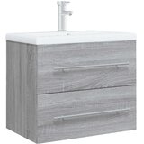  Omarica z vgradnim umivalnikom siva sonoma inženirski les, (20716320) | Shoptok.si