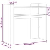  Konzolni stol boja hrasta 100x35x90 cm konstruirano drvo | shoptok.hr