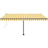  Avtomatska tenda LED + senzor 450x350 cm rumeno/bela, (20729122) | Shoptok.si