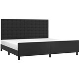  Za krevet s uzglavljem crni 200x200 cm od umjetne kože | shoptok.hr