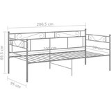  Za krevet na razvlačenje sivi metalni 90 x 200 cm | shoptok.hr