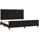  Posteljni okvir z vzglavjem črn 200x200 cm žamet, (20904986) | Shoptok.si