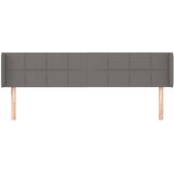  Vzglavje z ušesi temno sivo 183x16x78/88 cm blago, (20794007) | Shoptok.si