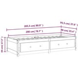  Dnevna postelja medeno rjava 90x200 cm trdna borovina, (20725799) | Shoptok.si