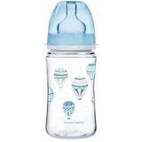 Canpol baby flašica 240ml široki vrat, pp - easy start- clouds - plava | ePonuda.com