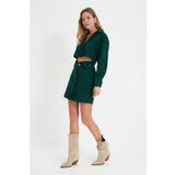 Trendyol green belted cut out detailed dress Cene