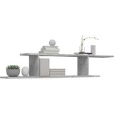  Stenska TV polica betonsko siva 125x18x23 cm iverna plošča, (20765130) | Shoptok.si
