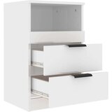  Nočna omarica 2 kosa visok sijaj bela konstruiran les, (20602521) | Shoptok.si