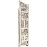 Sobna pregrada s 4 panela bijela 160x165 cm masivno drvo manga | shoptok.hr