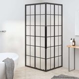  Tuš kabina mlečno steklo ESG 80x70x180 cm črna, (21027739) | Shoptok.si