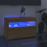 TV ormarići s LED svjetlima 2 kom boja hrasta 60 x 35 x 40 cm Cijene