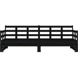  Dnevni ležaj na izvlačenje crni 2x (80x200) cm masivna borovina | shoptok.hr