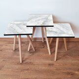 Hanah home 3Shp161 - white whitegreygold nesting table (3 pieces) | ePonuda.com