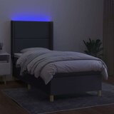  Box spring s madracem LED tamnosivi 100x200 cm tkanina | shoptok.hr