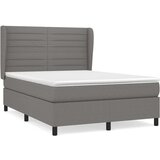  Box spring postelja z vzmetnico temno siva 140x200 cm blago, (20791586) | Shoptok.si