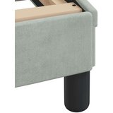 vidaXL Posteljni okvir z vzglavjem svetlo siv 200x200 cm žamet | Shoptok.si