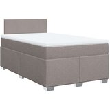 vidaXL Krevet s oprugama i madracem smeđesivi 120 x 190 cm od tkanine | shoptok.hr