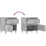vidaXL Noćni ormarići 2 kom boja betona 40x35x50 cm konstruirano drvo | shoptok.hr