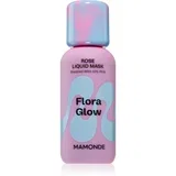 Flora Glow Rose Liquid Mask vlažilna maska za obraz z učinkom eksfoliacije 80 ml